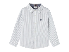 Name It bright white thin stripe skjorte